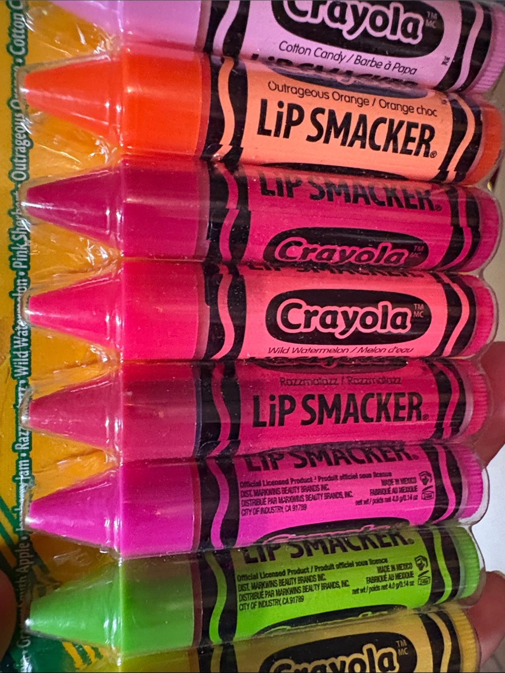 Crayola Lip Smacker 8-Pack in Pink, Orange, Green, Yellow - Picture 5 of 6